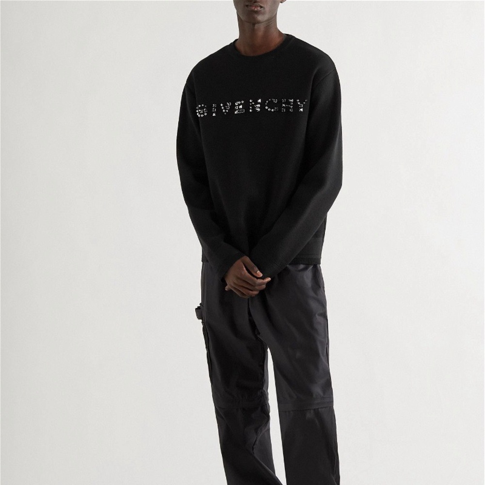 Givenchy wool stud embroidered sweater
